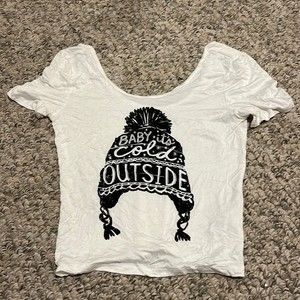 Baby it’s cold outside crop top